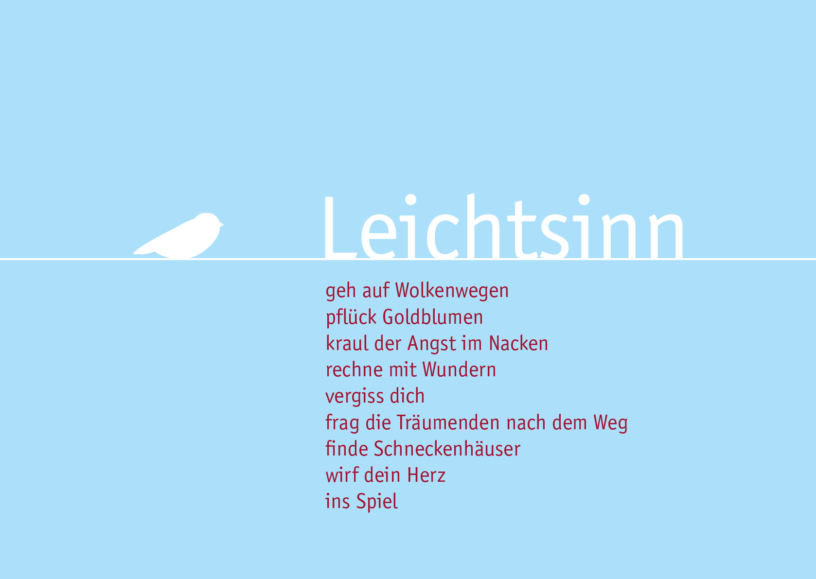 Klappkarte · Leichtsinn Klappkarte · Leichtsinn