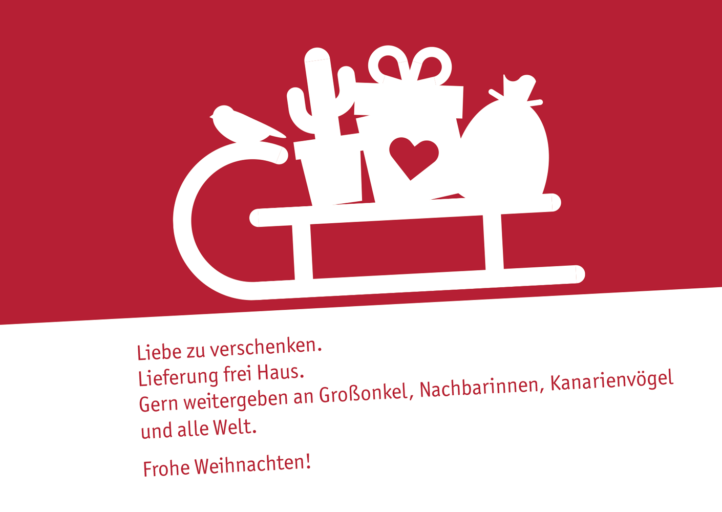Weihnachtsgeschenk · Klappkarte