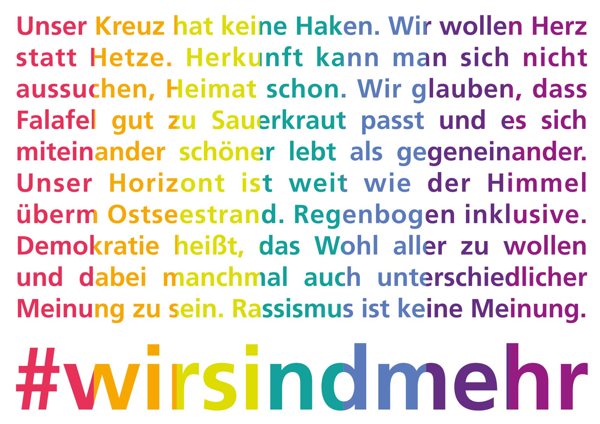 #wirsindmehr · Karte, Plakat & Aufkleber #wirsindmehr · Karte, Plakat & Aufkleber