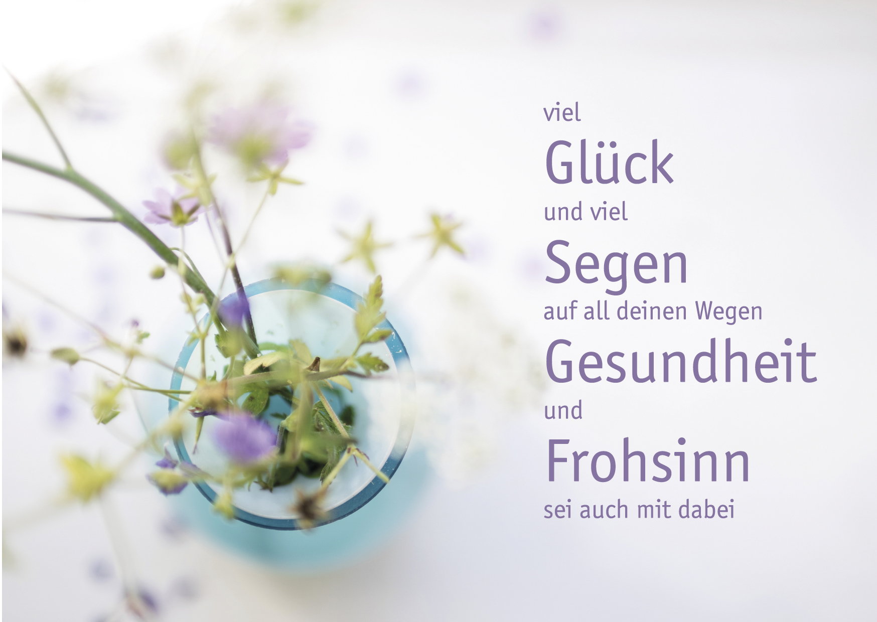 Klappkarte · Glück und Segen Klappkarte · Glück und Segen