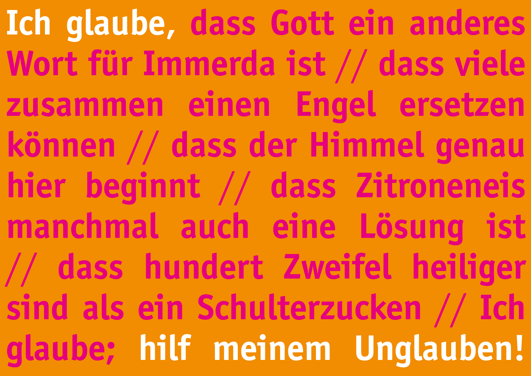 Alltagsbekenntnis · Postkarte & Klappkarte Alltagsbekenntnis · Postkarte & Klappkarte