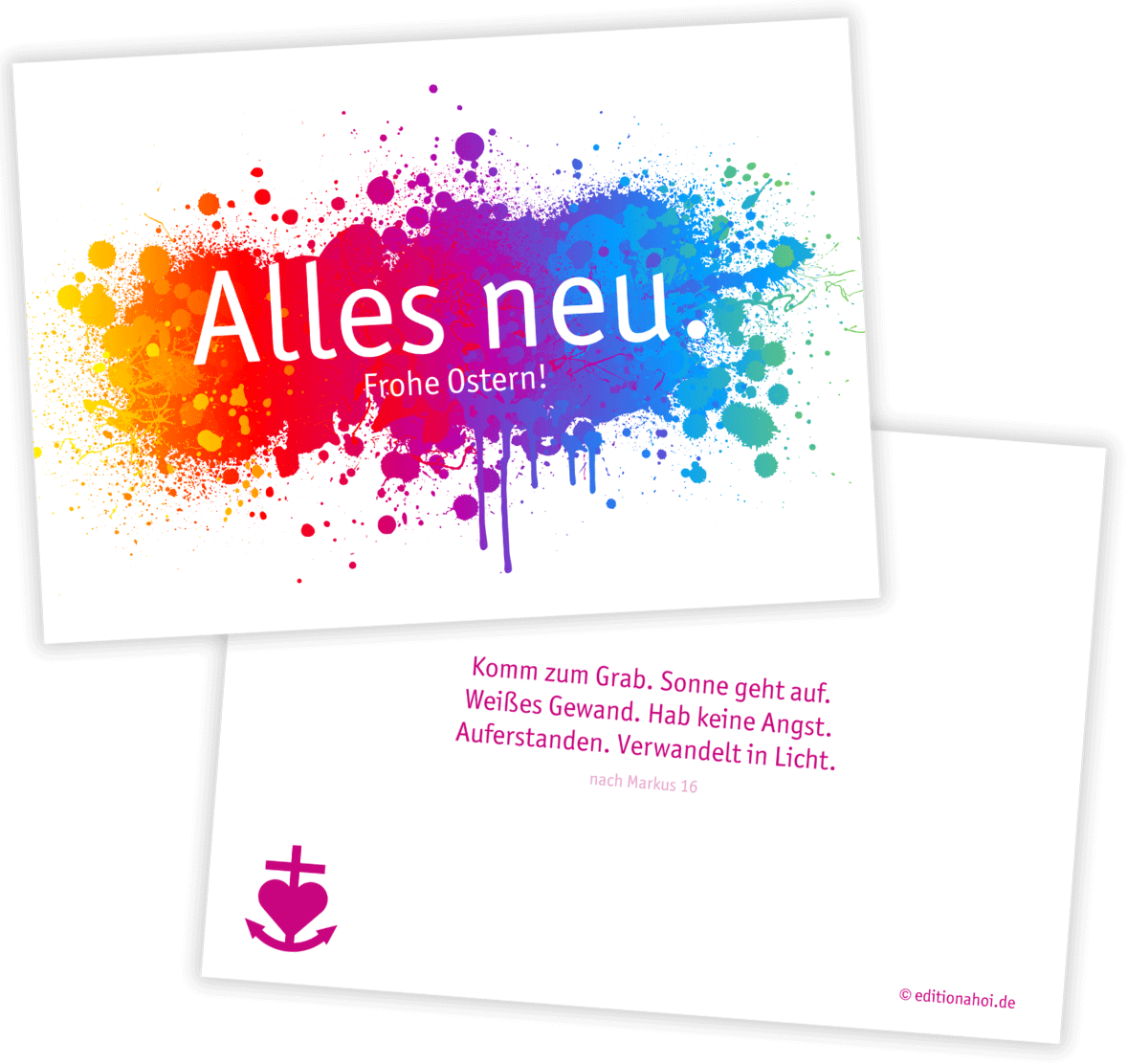 Ostern. Alles neu · Postkarte & Klappkarte