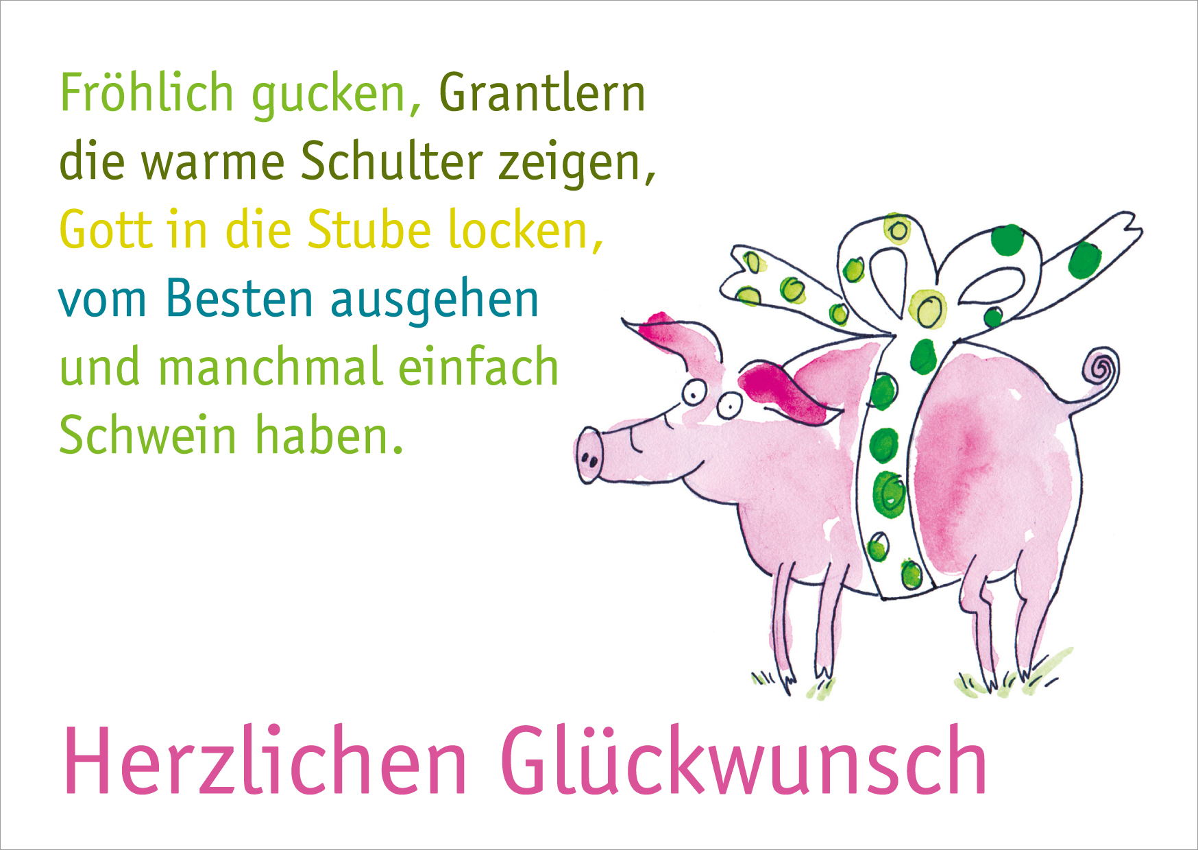 Klappkarte · Glückwunsch Klappkarte · Glückwunsch