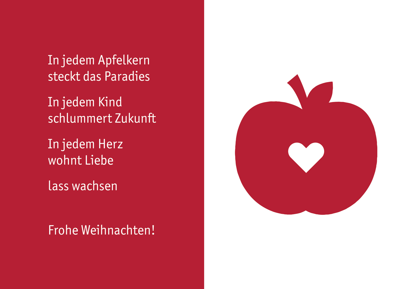 Klappkarte · Weihnachtsapfel