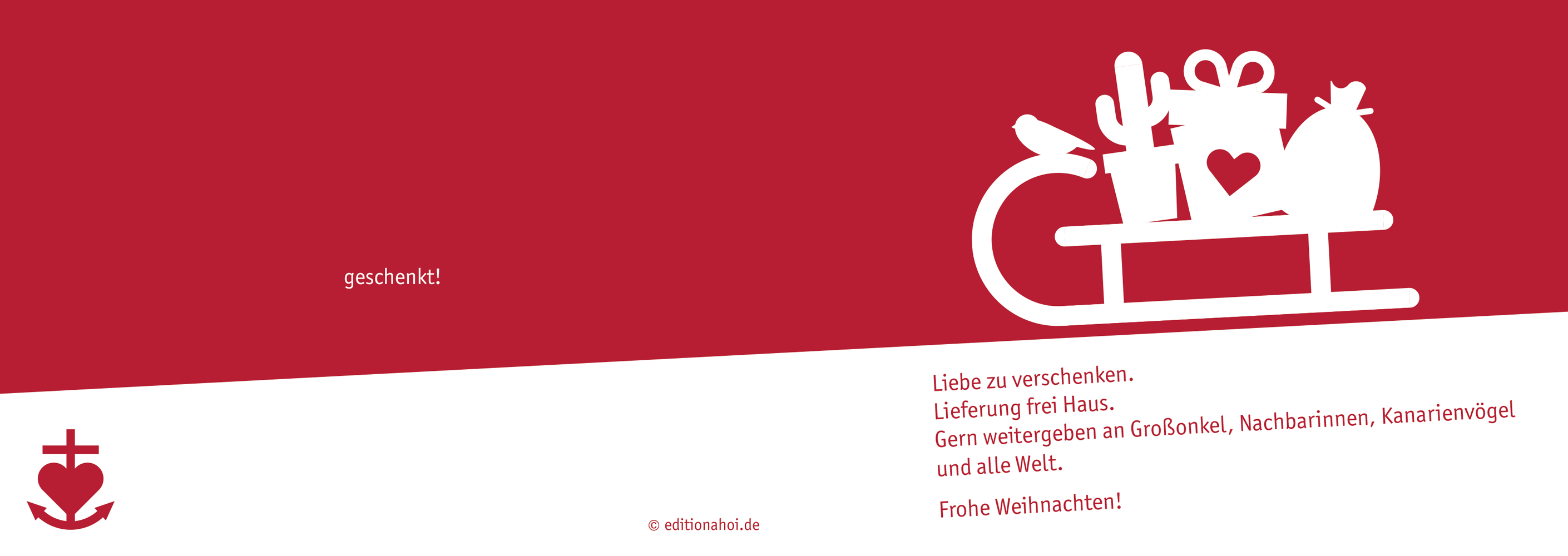 Weihnachtsgeschenk · Klappkarte